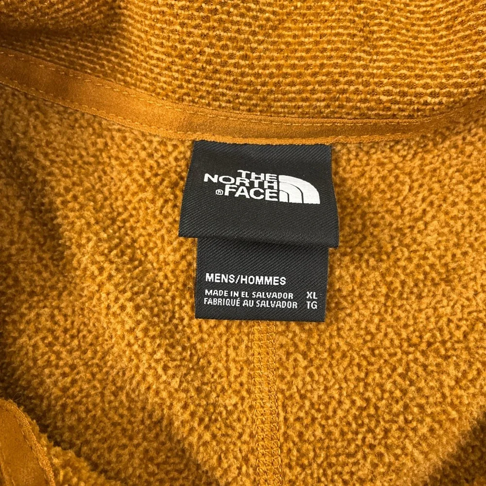The North Face Pullover Men XLarge Gold 1/4 Zip Fleece‎ Athleisure Sweatshirt